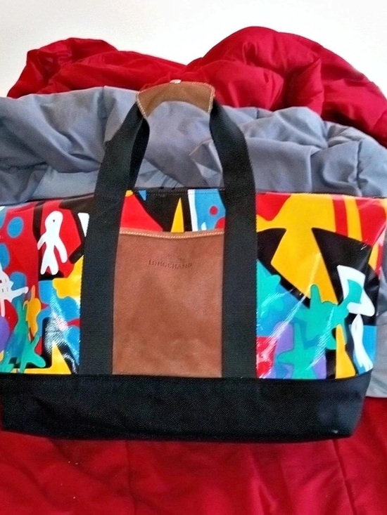 Longchamp Handbags - Longchamp x André Le Pliage Travel Bag Red & Black Limited Edition
